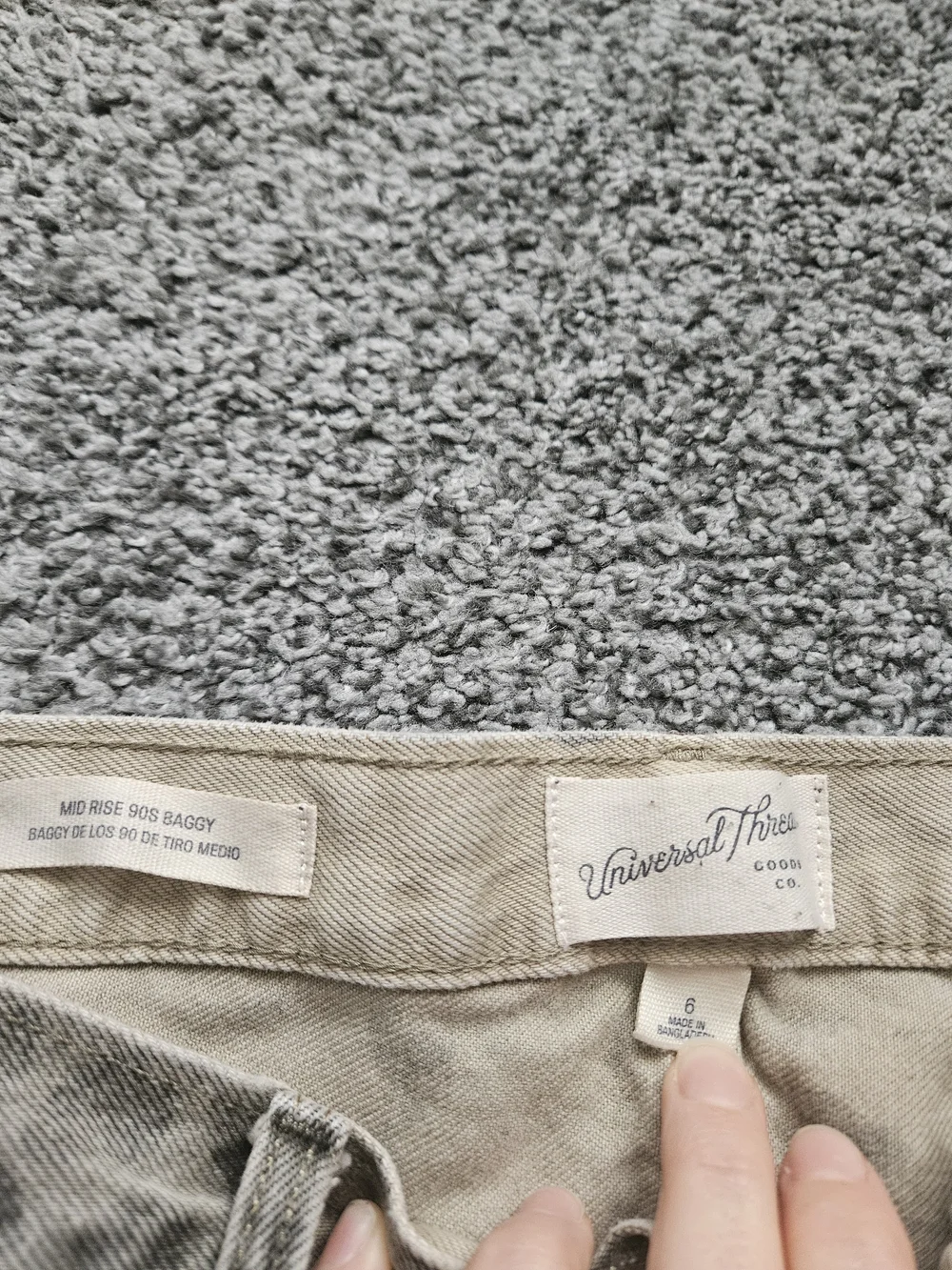 Universal Thread Gray Leopard Jeans - Picture 3 of 4